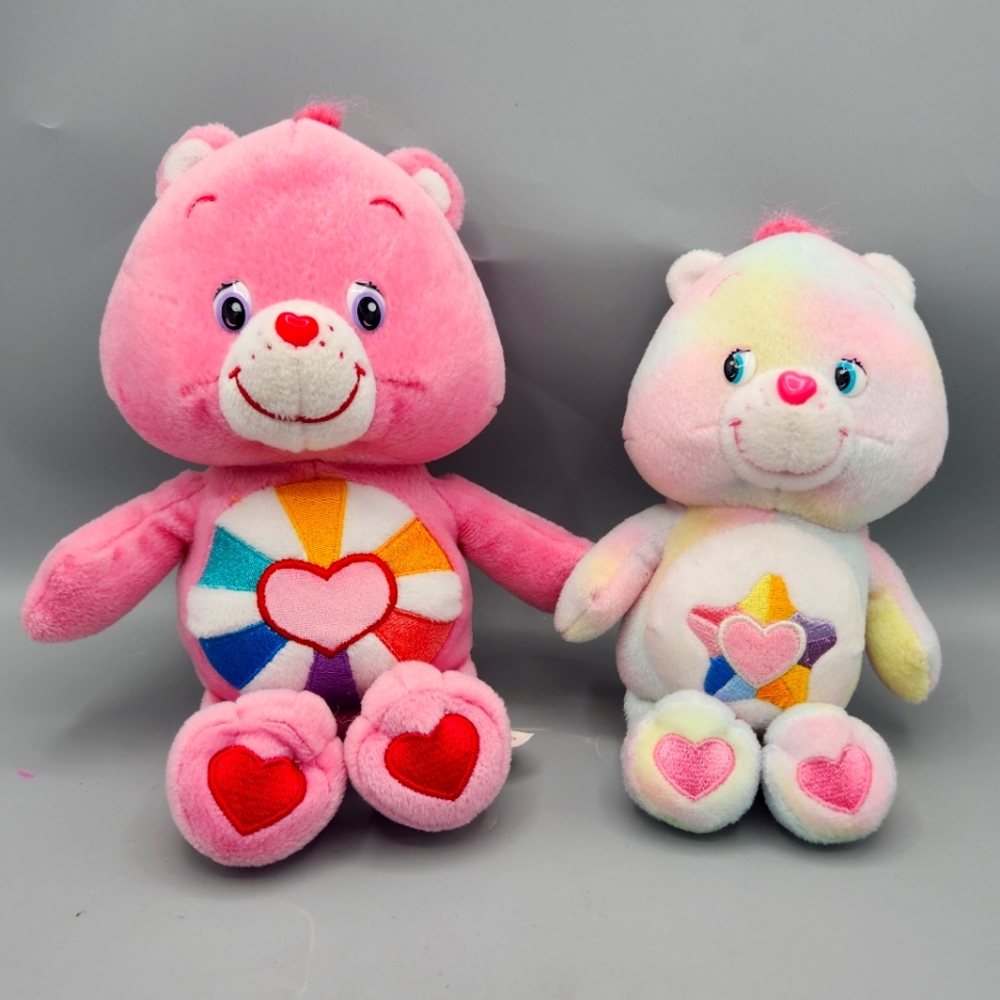 Vintage, Carebears  10" Hopeful Heart 05, 9" True Heart 04. TcfcNice condition